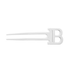 Balmain Fourche White plaukų segtukas
