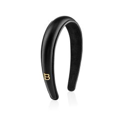 BALMAIN HAIR pastorintas lankelis plaukams / Puffed Leather Headband