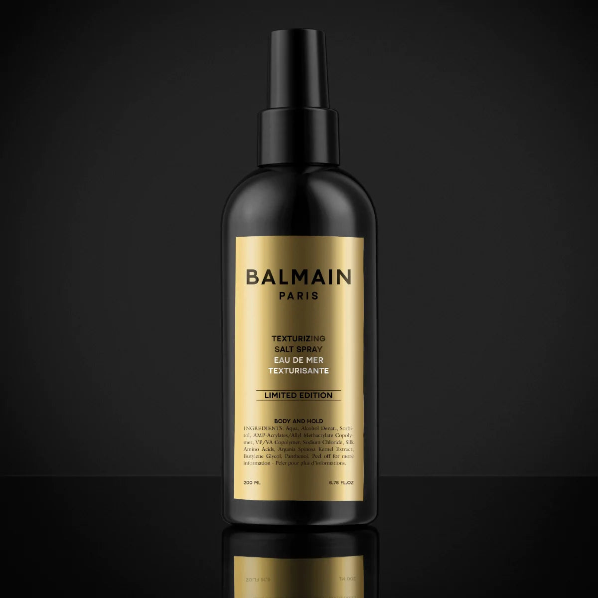 BALMAIN HAIR jūros druskos purškiklis / LE Texturizing Salt Spray 200ml Gold & Black - Image 2
