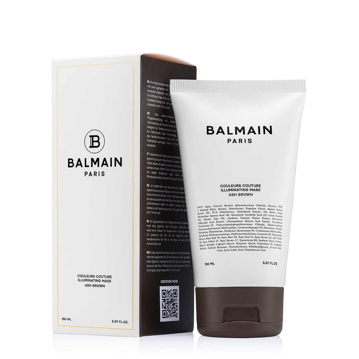 BALMAIN HAIR  tonuojanti kaukė plaukams ASH Brown 150ml / Illuminating ASH Brown Hair Mask 150ml