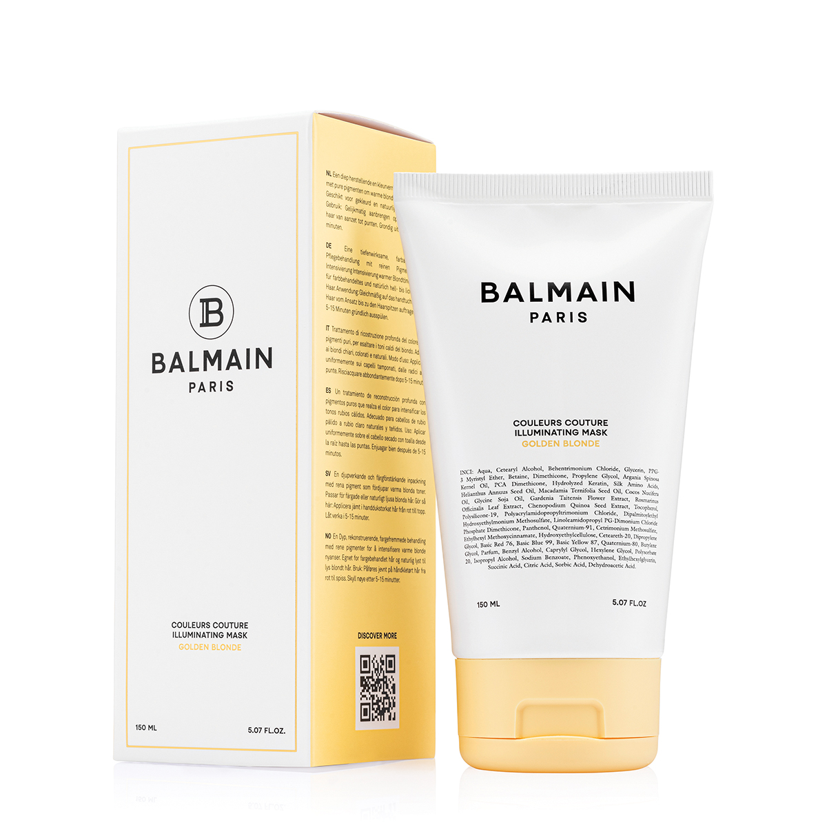 BALMAIN HAIR tonuojanti plaukų kaukė Golden Blond 150ml / Illuminating Golden Blonde Hair Mask 150ml