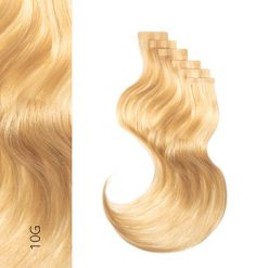 BALMAIN HAIR Daugkartinio naudojimo lipnios žmogaus plaukų priauginimo juostelės / Resuable Tape Extensions, Human Hair - 10G, 55cm