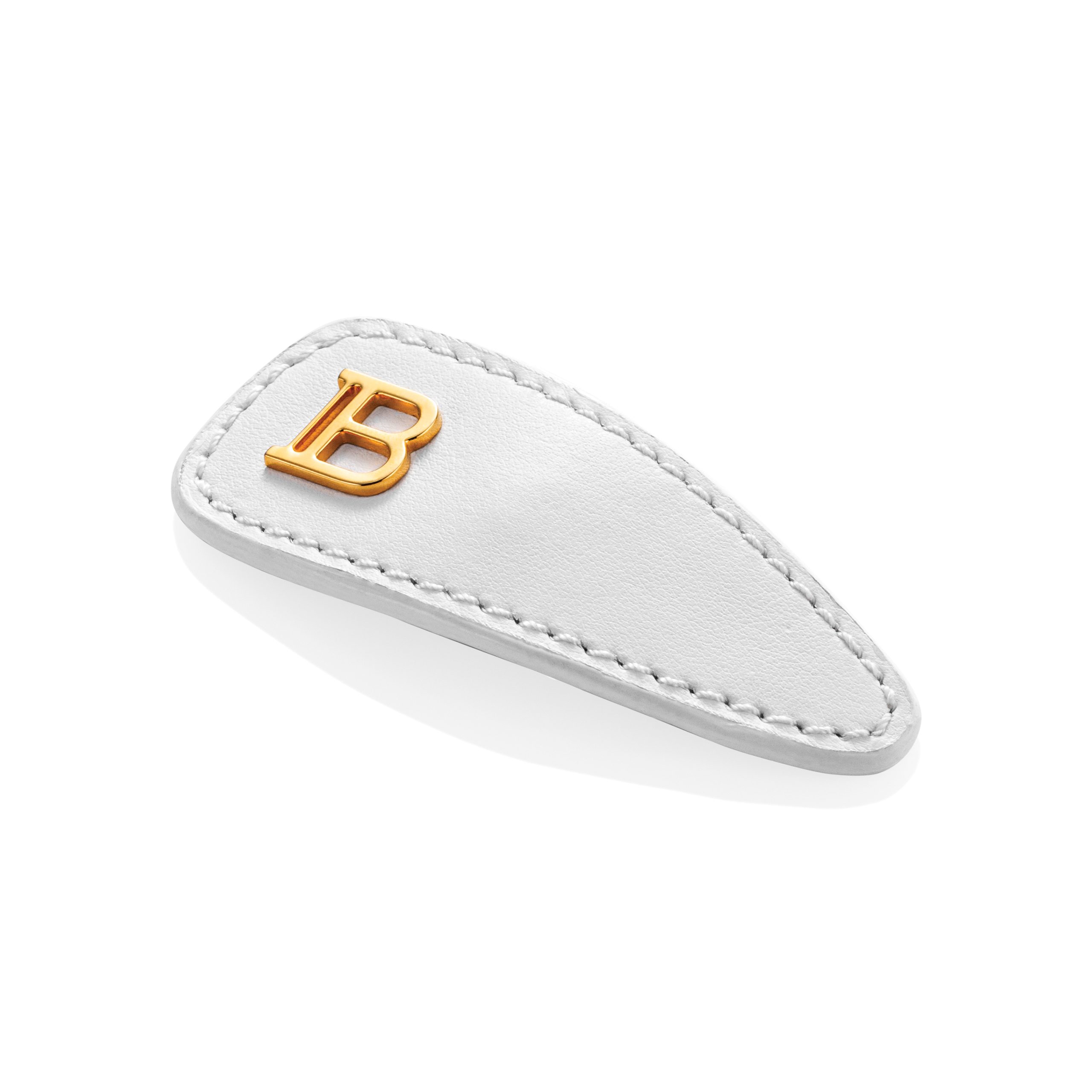 BALMAIN HAI rodinė plaukų segtukas baltas / Printemps Leather Snap Hair Clip White