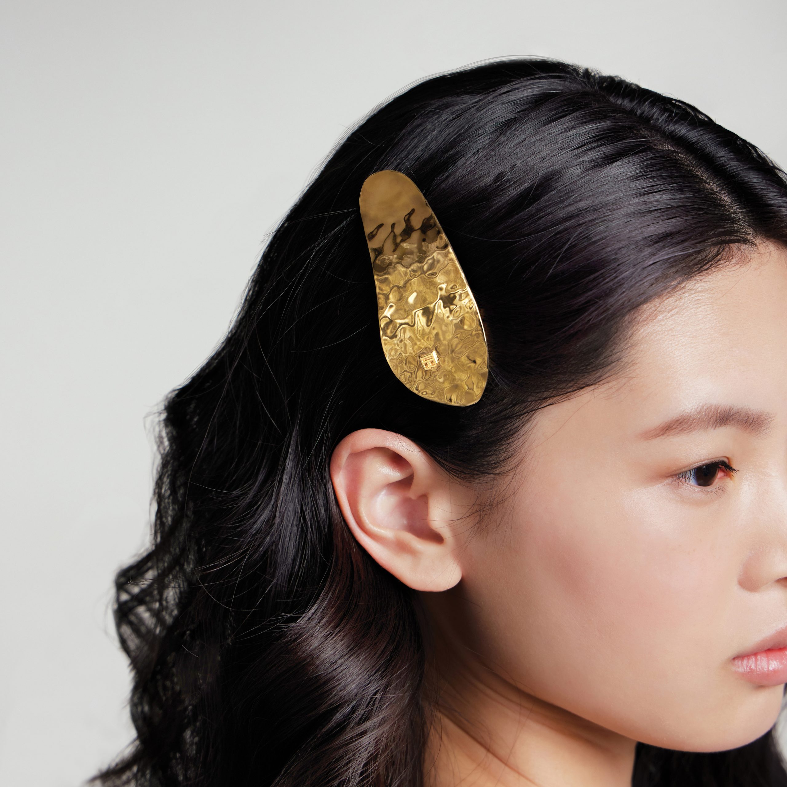 BALMAIN HAIR 18 karatų auksu padengtas plaukų segtukas / PRINTEMPS GOLDEN LEAF BARRETTE - Image 3