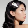 BALMAIN HAI rodinė plaukų segtukas baltas / Printemps Leather Snap Hair Clip White - Image 4