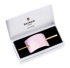 Alternative view of BALMAIN HAIR plaukų segtukas su rožiniais kristalais / Pink Crystal Hair Barrette Gold plated hair pin