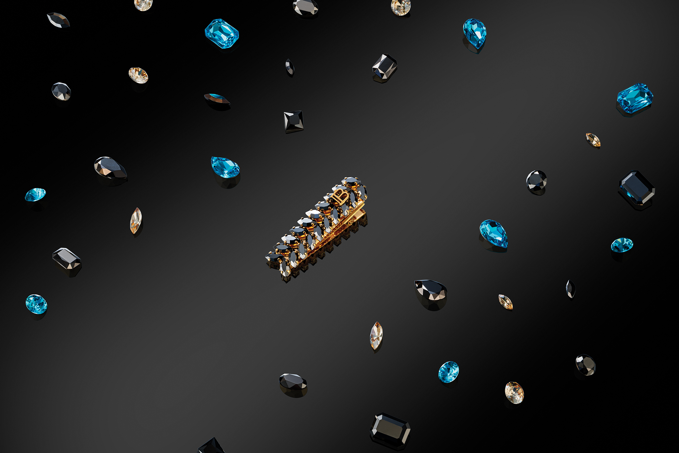 BALMAIN HAIR Locks of Legacy plaukų segtukas / Midnight Black Crown Barrette - Image 2