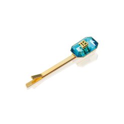 BALMAIN HAIR Locks of Legacy plaukų segtukas su kristalu / 18K Gold-Plated Crystal Hair Pin