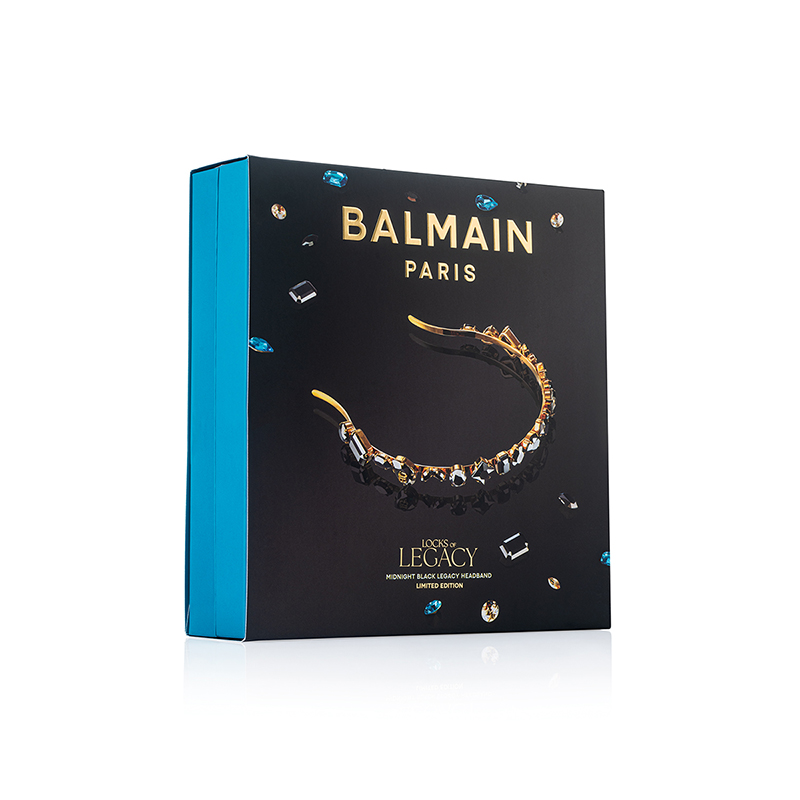 BALMAIN HAIR Locks of Legacy Plaukų lankelis su kristalais – Midnight Black Legacy Crystal Headband - Image 3